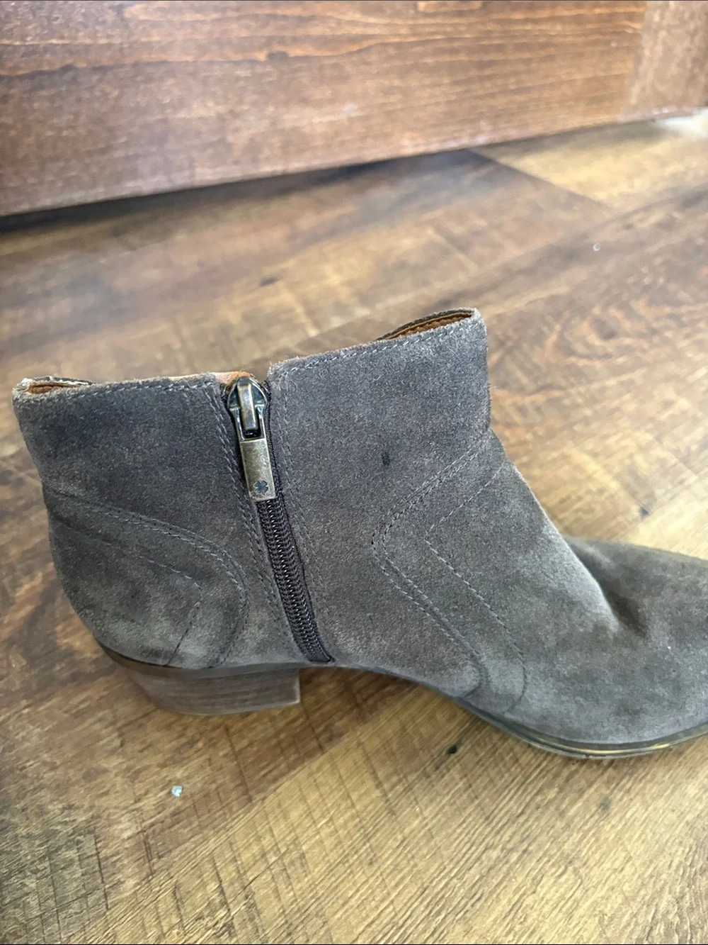 Lucky Brand Brown Suede Ankle Booties